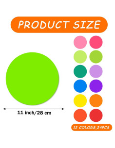 24 Puntos de Borrado en Seco Coloridos Ysanciuu 28 cm 2