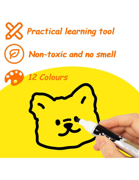 24 Puntos de Borrado en Seco Coloridos Ysanciuu 28 cm