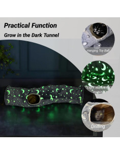 Túnel para Gatos LUCKITTY Fotoluminiscente Plegable 120cm 2
