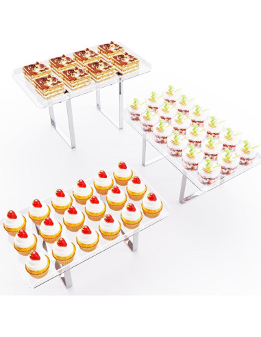 Soporte para Cupcakes Bakzon 3 Niveles Acrílico Transparente