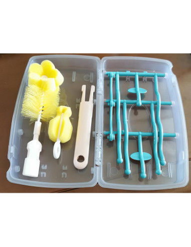 Soporte Plegable para Secado de Biberones Minchsrin Azul