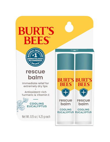 Bálsamo Labial Burt's Bees Rescate Eucalipto 2 Tubos 4.25g