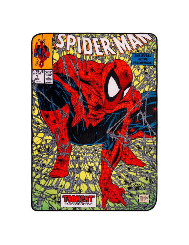Manta de lanzamiento Marvel Spider-Man 90s 152x114 cm Felpa