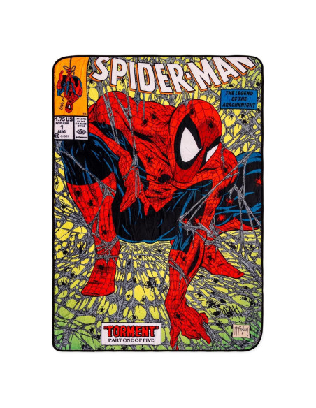 Manta de lanzamiento Marvel Spider-Man 90s 152x114 cm Felpa Manta de lanzamiento Marvel Spider-Man 90s 152x114 cm Felpa