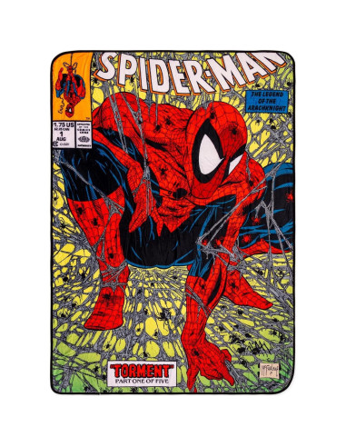 Manta de lanzamiento Marvel Spider-Man 90s 152x114 cm Felpa