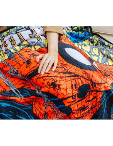 Manta de lanzamiento Marvel Spider-Man 90s 152x114 cm Felpa