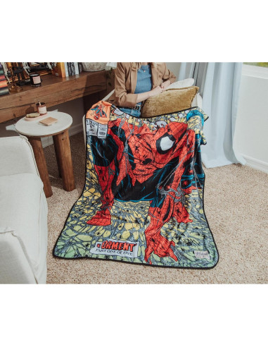 Manta de lanzamiento Marvel Spider-Man 90s 152x114 cm Felpa
