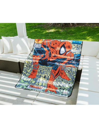 Manta de lanzamiento Marvel Spider-Man 90s 152x114 cm Felpa