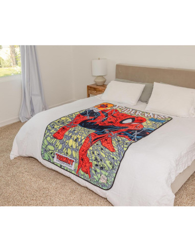 Manta de lanzamiento Marvel Spider-Man 90s 152x114 cm Felpa