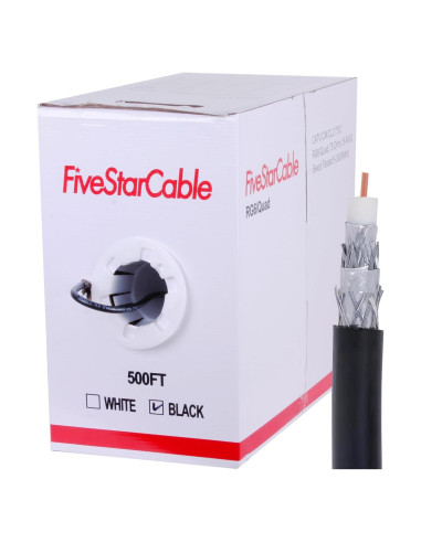Cable Coaxial Cuádruple Apantallado 152.4m FiveStarCable