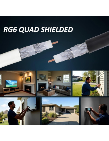 Cable Coaxial Cuádruple Apantallado 152.4m FiveStarCable