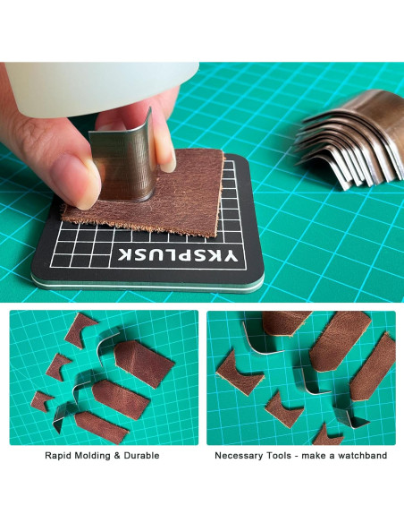 Juego de 10 Cortadores de Esquinas de Cuero YKSPLUSK