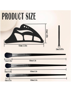 Juego de Plantillas para Delineador y Sombra de Ojos - Negro 2