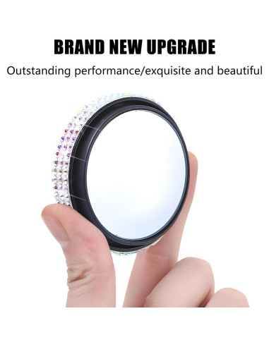 Espejos de Punto Ciego Zpana 5.7 cm con Rhinestones - 2 Piezas