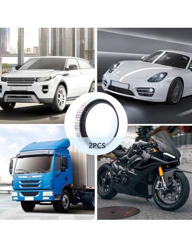 Espejos de Punto Ciego Zpana 5.7 cm con Rhinestones - 2 Piezas