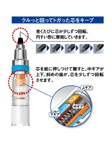 Lápiz Mecánico Uni Kurutoga Estándar 0.5mm Violeta Lápiz Mecánico Uni Kurutoga Estándar 0.5mm Violeta