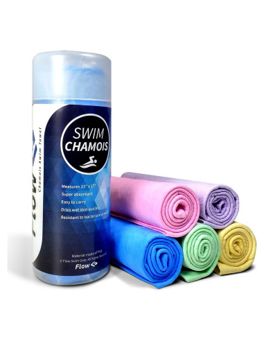 Toalla Chamois Flow Swim Aguamarina - Secado Rápido 43x33cm