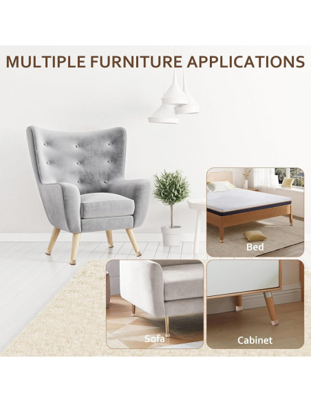 16 Protectores de Suelo TPE Transparentes para Patas de Silla