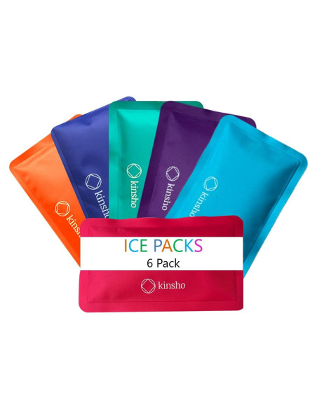 Paquete de Hielo Suave Reutilizable kinsho - 4 Piezas 10.9x19 cm