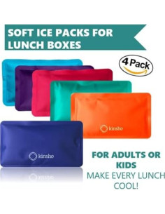 Paquete de Hielo Suave Reutilizable kinsho - 4 Piezas 10.9x19 cm 2