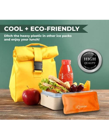 Paquete de Hielo Suave Reutilizable kinsho - 4 Piezas 10.9x19 cm