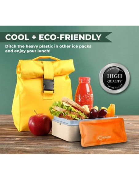 Paquete de Hielo Suave Reutilizable kinsho - 4 Piezas 10.9x19 cm