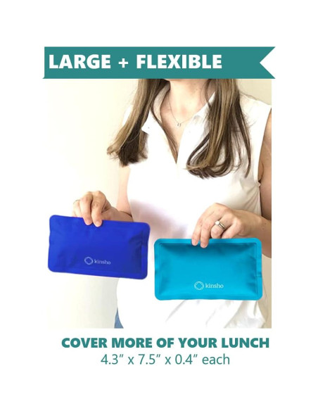 Paquete de Hielo Suave Reutilizable kinsho - 4 Piezas 10.9x19 cm