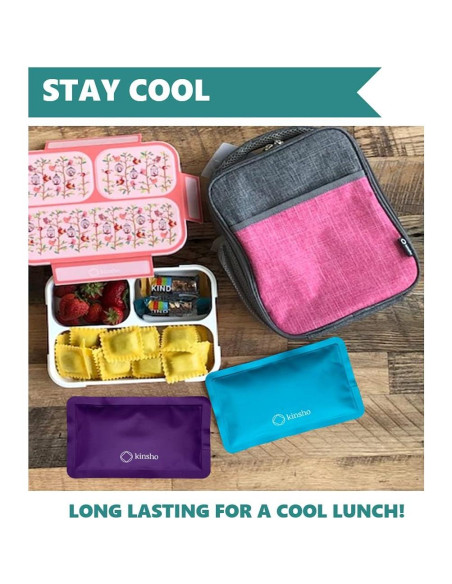 Paquete de Hielo Suave Reutilizable kinsho - 4 Piezas 10.9x19 cm