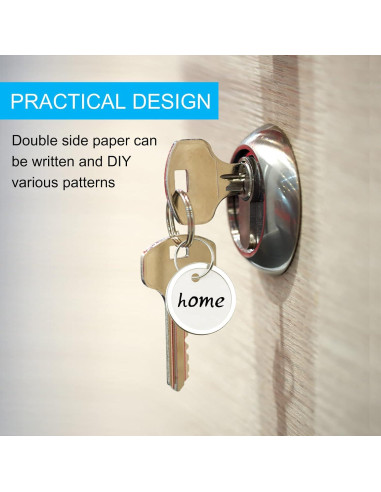 120 Etiquetas de Llave de Metal Mototo Redondas 3.18 cm