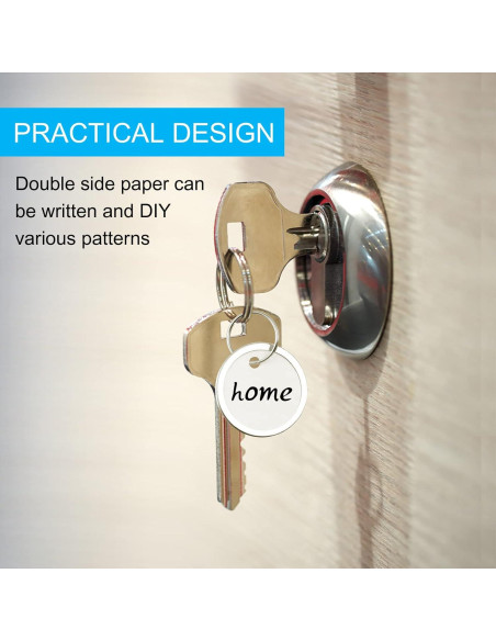 120 Etiquetas de Llave de Metal Mototo Redondas 3.18 cm