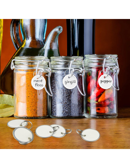 120 Etiquetas de Llave de Metal Mototo Redondas 3.18 cm