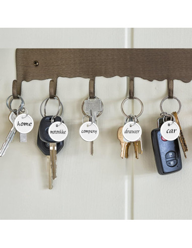 120 Etiquetas de Llave de Metal Mototo Redondas 3.18 cm