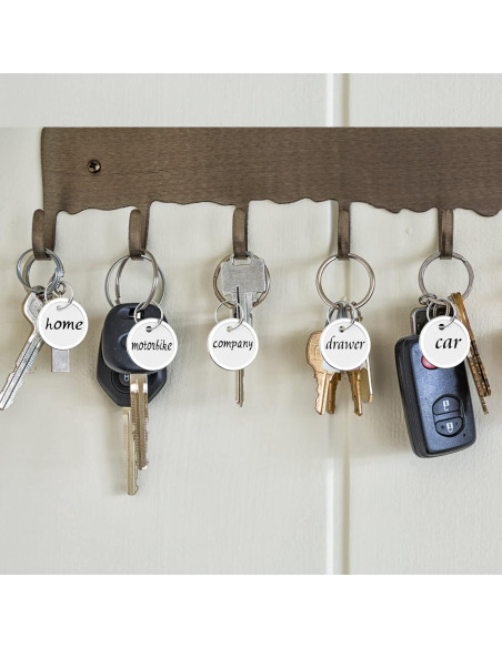 120 Etiquetas de Llave de Metal Mototo Redondas 3.18 cm