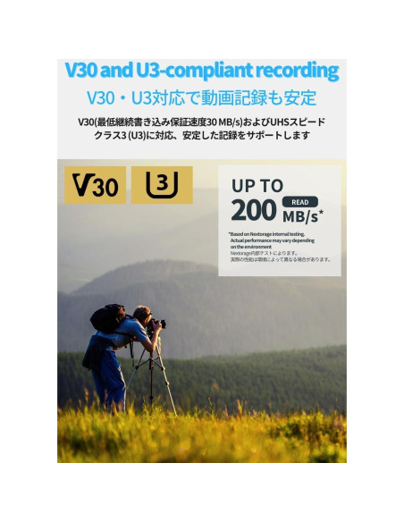 Tarjeta de Memoria Nextorage 128GB SDXC UHS-I V30 para DSLR Tarjeta de Memoria Nextorage 128GB SDXC UHS-I V30 para DSLR