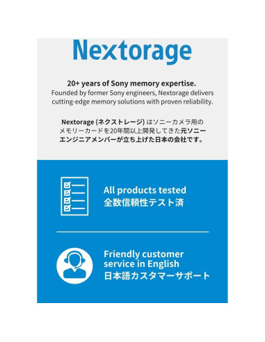 Tarjeta de Memoria Nextorage 128GB SDXC UHS-I V30 para DSLR