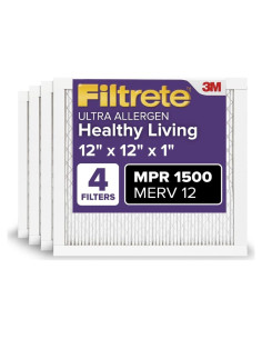 Filtro de Aire Plisado 3M Filtrete 30x30 cm MPR 1500 Paquete de 4
