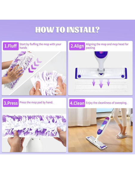 25 Almohadillas Desechables para Mopa Power Swiffer Kusroie