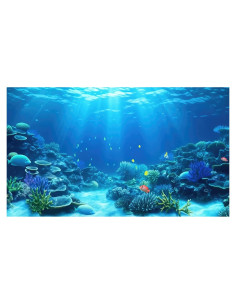 Fondo de Acuario Vinilo 61x30.5cm CaterRina Océano Azul