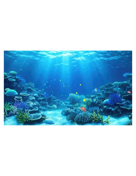 Fondo de Acuario Vinilo 61x30.5cm CaterRina Océano Azul