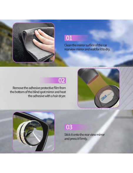 Espejo Convexo de Punto Ciego RGOAANC 5.8cm Ajustable 360