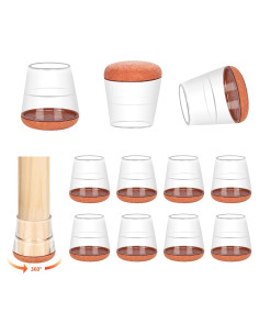Protectores de Suelo de Silicona Jedroc 24 PCS para Patas de Sillas