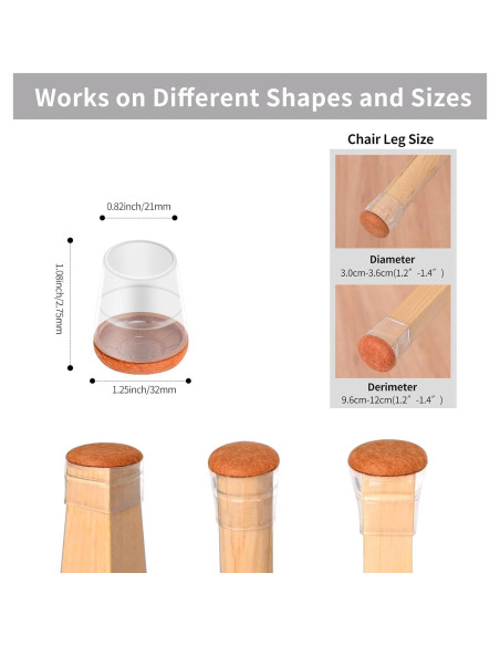 Protectores de Suelo de Silicona Jedroc 24 PCS para Patas de Sillas