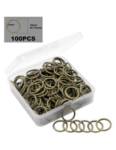 100 Anillas Abiertas 18mm Bronce Auvoau para Joyería DIY 2