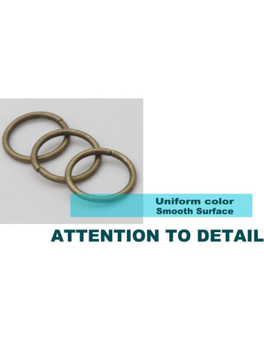100 Anillas Abiertas 18mm Bronce Auvoau para Joyería DIY