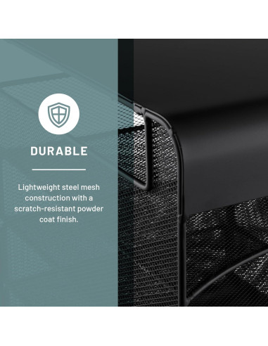 Organizador Colgante Bajo Escritorio Safco Onyx 4 Bandejas Negro