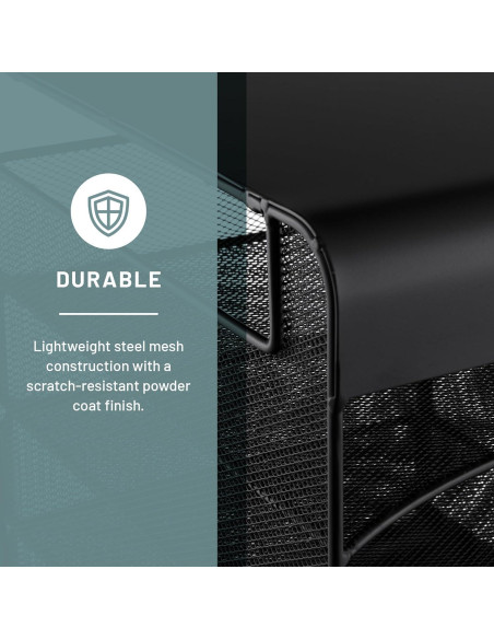 Organizador Colgante Bajo Escritorio Safco Onyx 4 Bandejas Negro