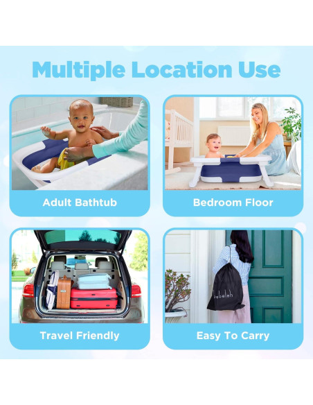 Bañera Plegable Bebeleh para Bebés 0-24 Meses Azul Bañera Plegable Bebeleh para Bebés 0-24 Meses Azul