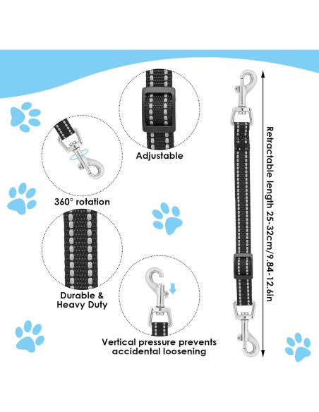 Clips de Collar de Prong Cobee Reflectantes Ajustables 2 Pcs Clips de Collar de Prong Cobee Reflectantes Ajustables 2 Pcs