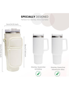 Bolsa Portavasos DCLMALL para Taza Stanley 40oz con Asa 2
