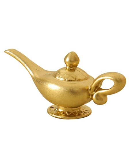 Lámpara de Genio Aladino Miniatura Dorada 1/12 para Muñecas